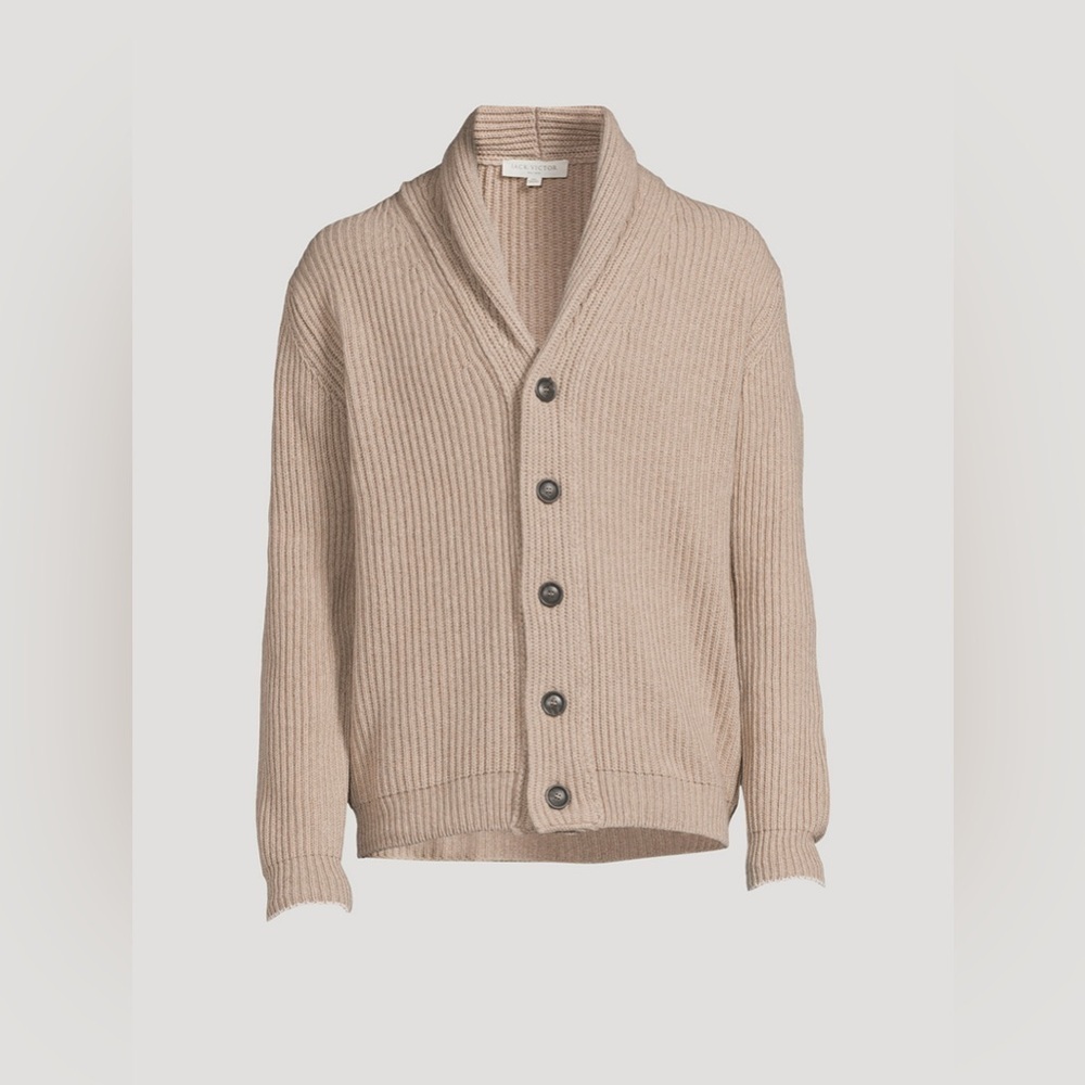 JACK VICTOR
Stayner Cashmere And Wool Shawl Cardigan